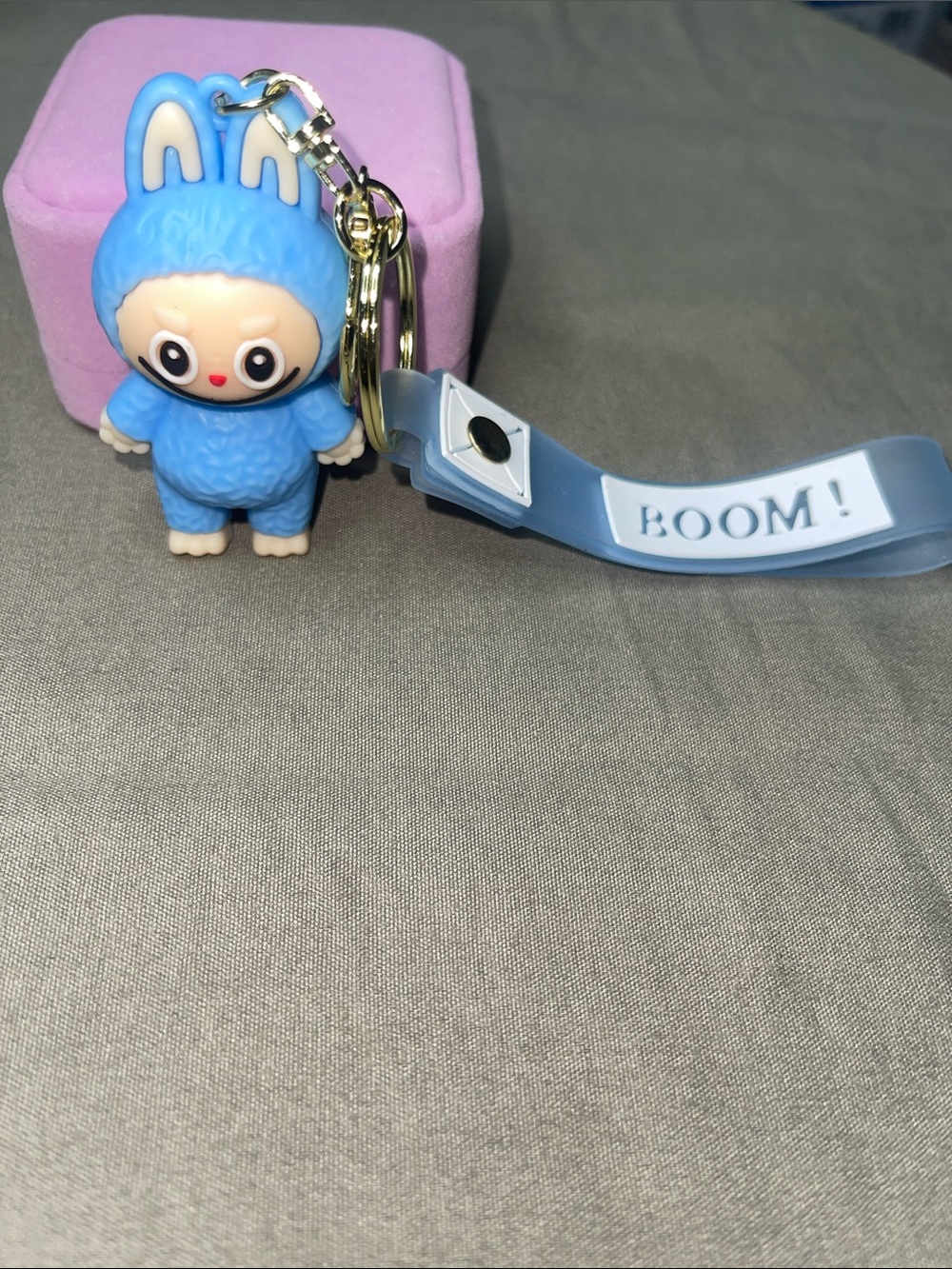 Blue Bunny Keychain Charm - BOOM! Strap